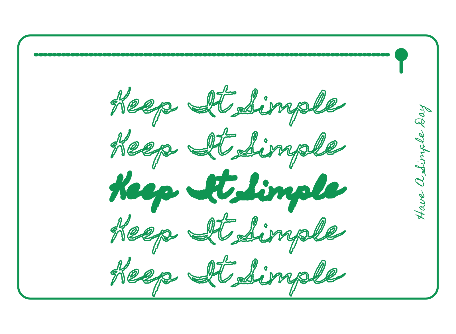 White Tyvek pouch, Keep It Simple repeated rows, green zipper